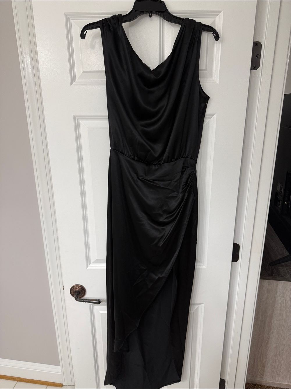 NONchalant Black Draped Maxi Dress